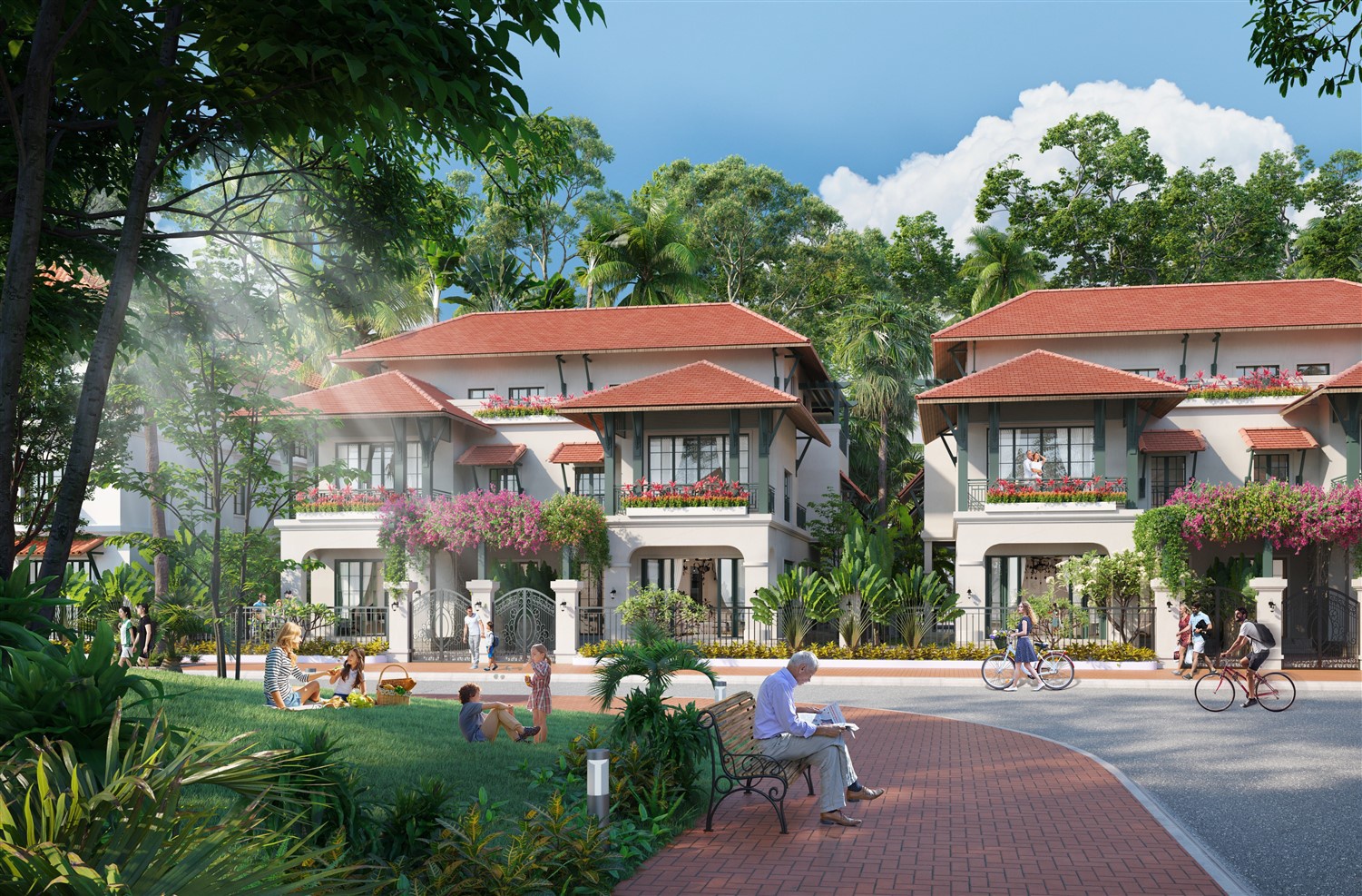 Dự án Sun Tropical Village sẽ được giới thiệu đến khách hàng qua 8 đại lý phân phối chính thức. Ảnh phối cảnh.
